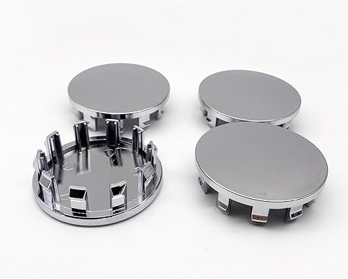 4 tapacubos de plástico cromados personalizados de 2.480 in 2.5 pulgadas para ruedas de camión Ram 1500 2019-2022 6KF18TRMAA