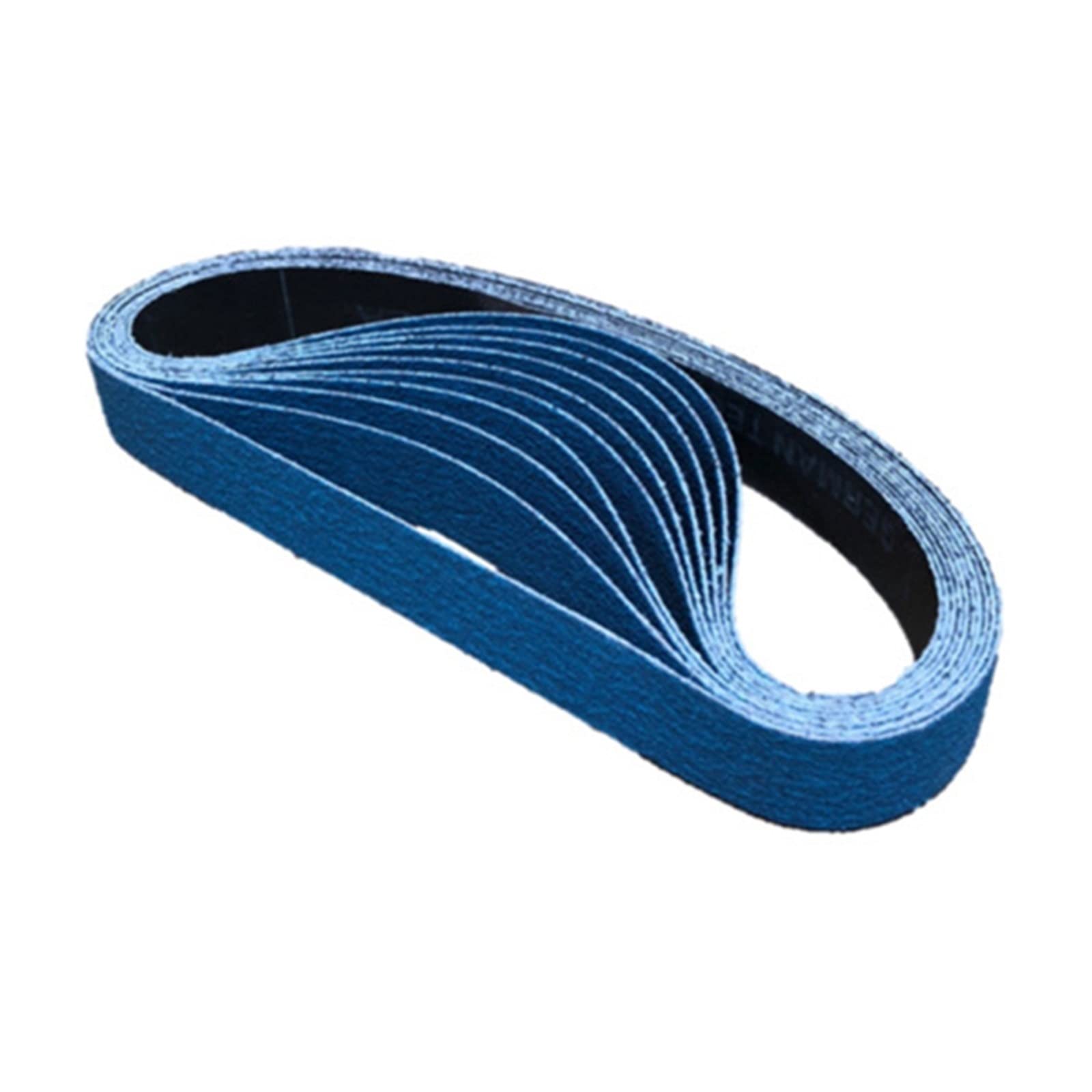 Nastri abrasivi per levigatrici a nastro, Nastri abrasivi for levigatrice in zirconio da 10 pezzi, grana 40/60/80/120, 20 mm x 520 mm, levigatrice a nastro abrasivo for legno, levigatura di metalli mo