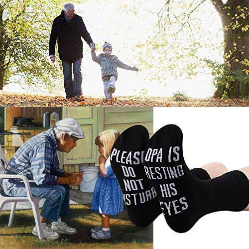 GJTIM 2 PAIRS Funny Grandpa Gift Paw Paw Father's Day Birthday Christmas Gift Socks4