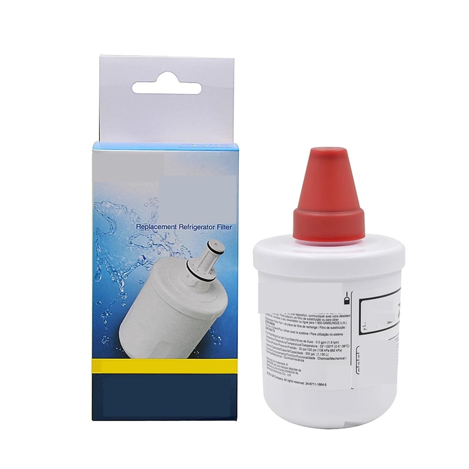 Filtro De Agua For Refrigerador DA29-00003G, Repuesto, Compatible con Samsung: DA29-00003G, DA29-00003B, DA29-00003A, Aqua-Pure Plus, HAFCU1(10pcs)