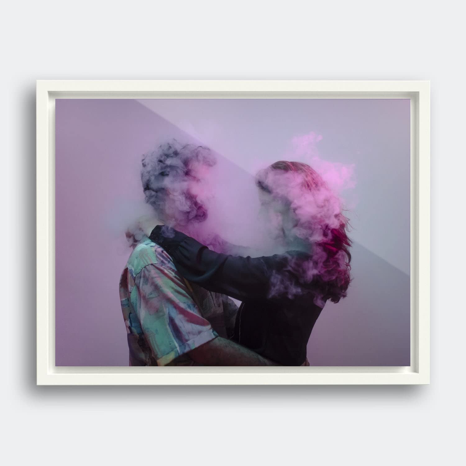 XtremeSkins Design Print Wood Floater Framed Canvas Wall Art Decoration Poster - Queridos Desconocidos (14x10 Inch, White)