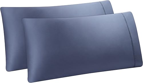 Aston & Arden Juego de funda de almohada de eucalipto, súper suave, sedoso y refrescante, transpirable, sin arrugas, de origen sostenible, 2 fundas