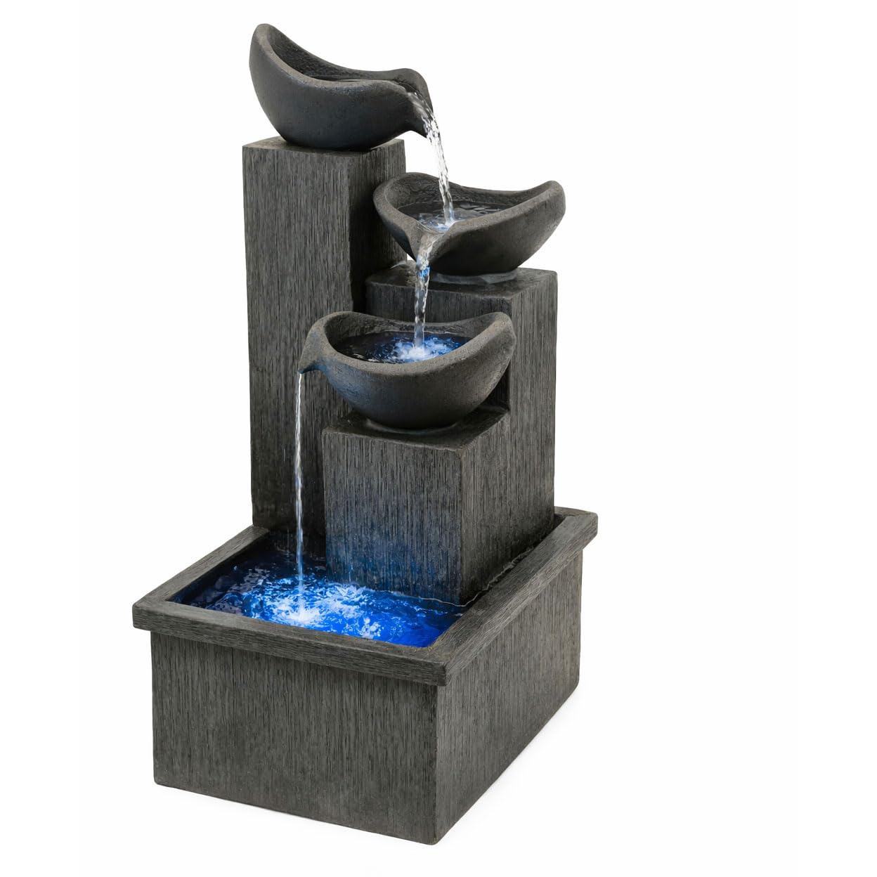 Streetwize  Grey Slate Cascading Water Feature in Size 38x38x72cm, Sports Direct