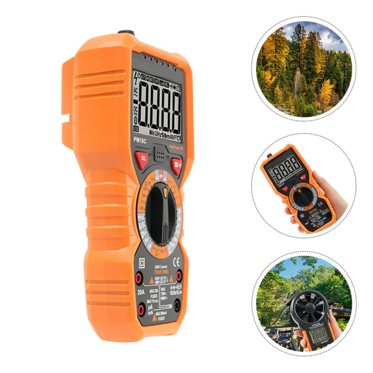 Gelbes Digitalmultimeter Handlich Präzise mit Lcd Anzeige und Ptc Schutz | Abs Pvc Elektronik, Humanisierter Stützrahmen, für Sichere Messarbeiten
