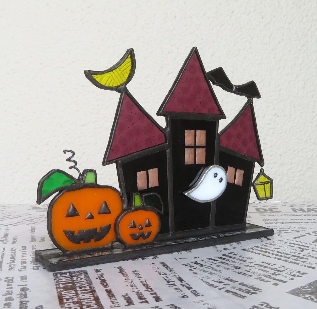 ステンドグラス　ハロウィンモチーフのモビール(よりどり3点) ステンドグラス ハロウィン ステンドグラス ハロウィンの
