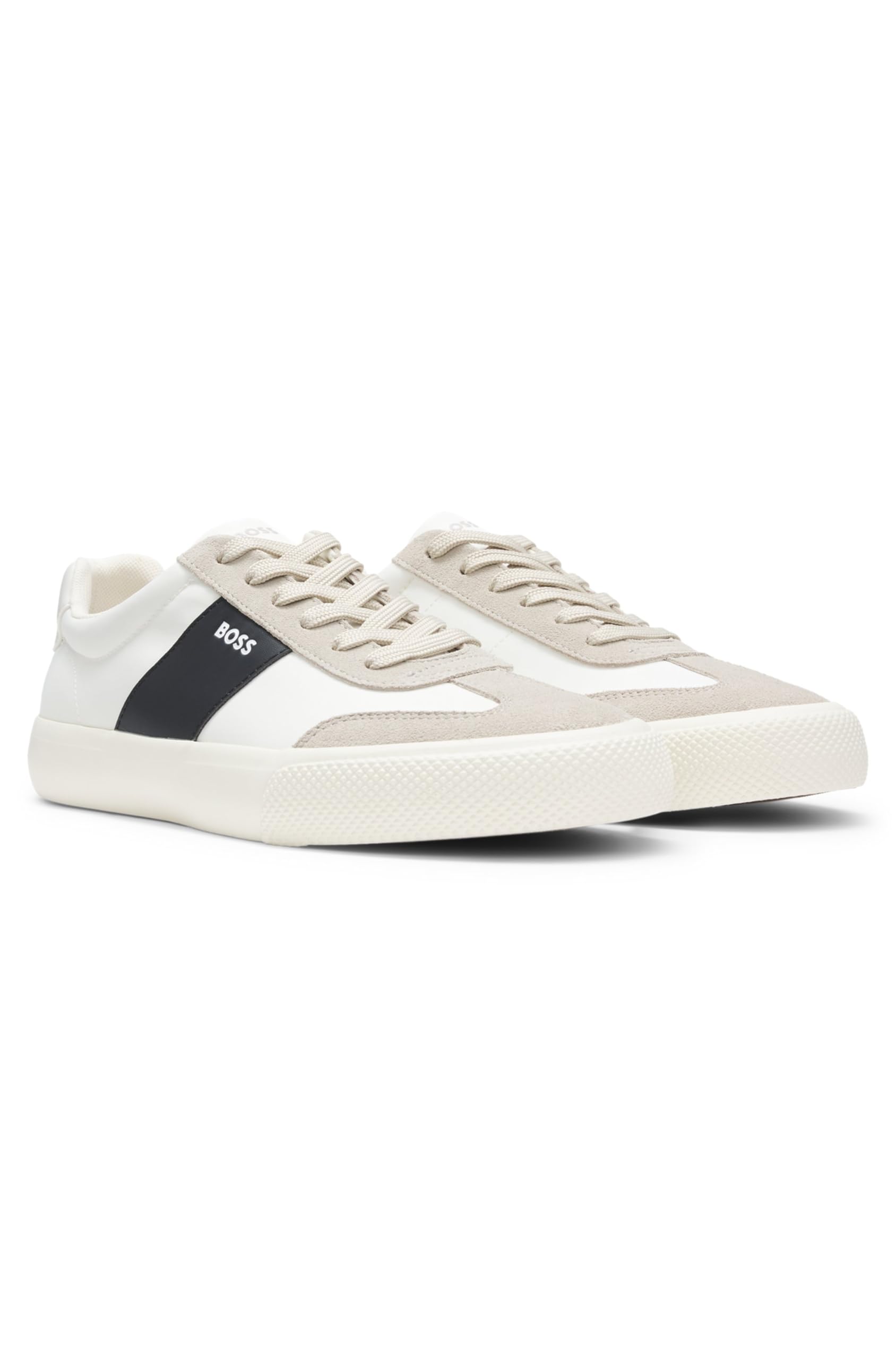 BOSS Men's Aiden_Tenn_sdnypu 10280100 01 Tennis Trainers, Light Beige, 11 UK