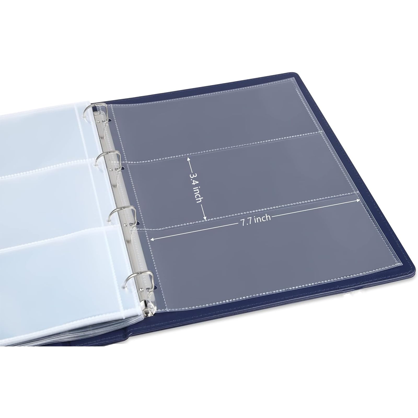 Libro De Colección De Moneda, Organizador De Billetes De Banco De 3 Bolsillos, Soporte De Billetes De Dólar Con Vista Lateral Para Coleccionistas, Fundas Transparentes Para Almacenar 60 Dinero En - Color