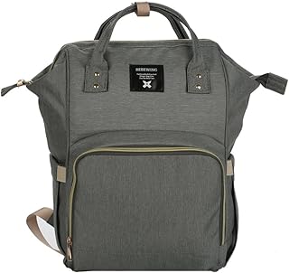 Glenmore's Page Mochila Carro Bebe Pañales Bolso Maternal Mochilas para Mama Impermeable Grande Mochilas Viaje (Gris)