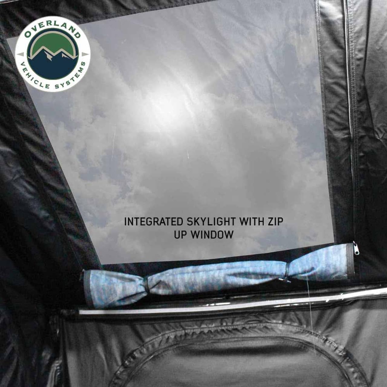 Overland Vehicle Systems XD Sherpa Soft Shell Aluminum Hard Shell Hybrid Roof Top Tent with Blackout Kit