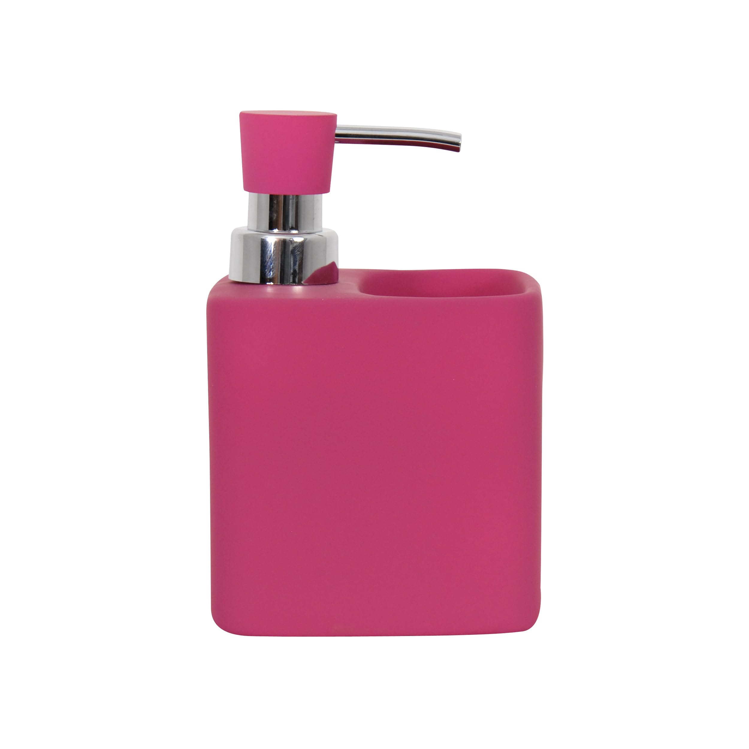 Dispenser Sapone In Ceramica WAIT FLY A Forma Di Fragola Con Supporto Spugna, 2-in-1 Per Cucina, Rosa, 650 Ml - 4