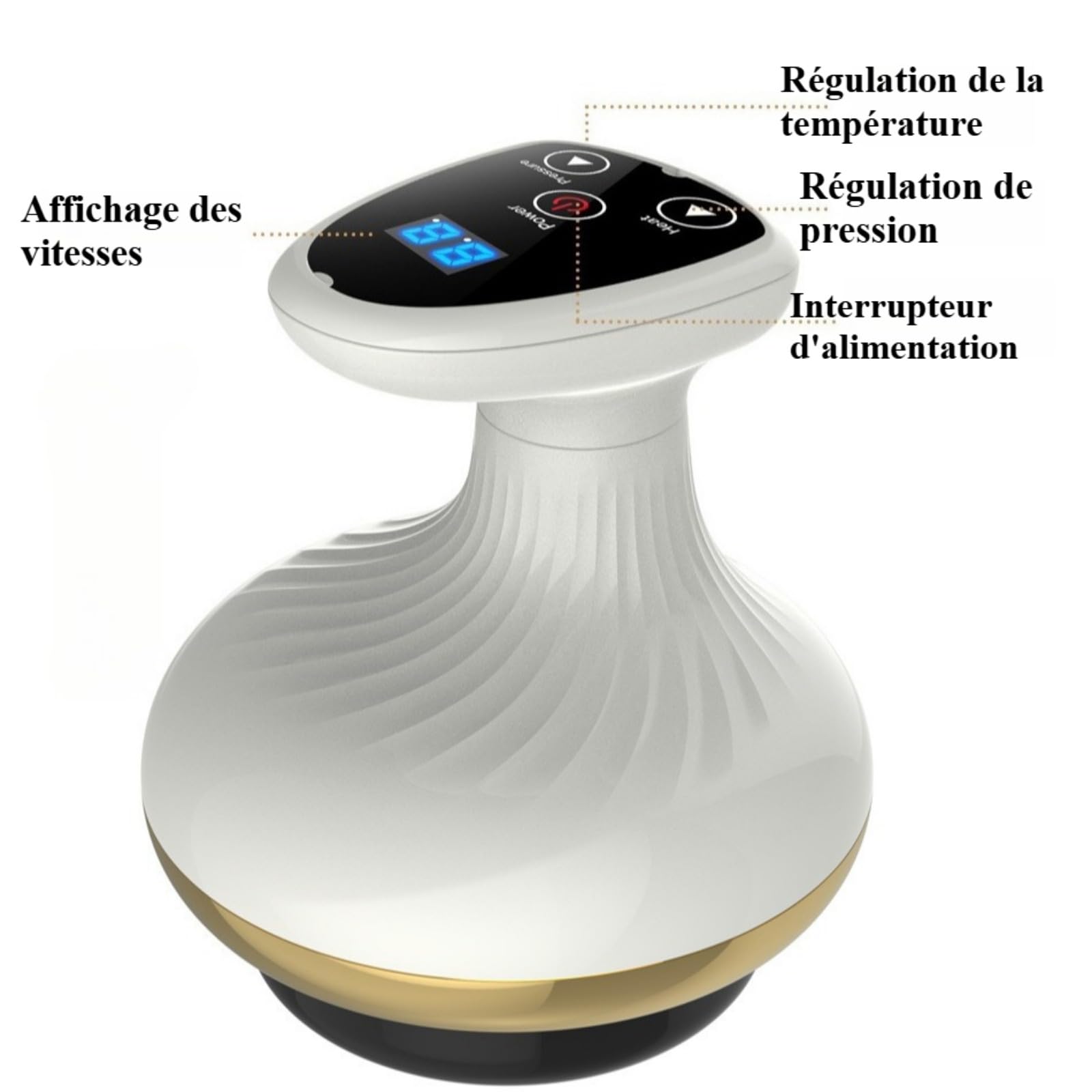 Vacuvia SculptGlow, Appareil anti-cellulite 4-en-1, massage par vide et chaleur, corps (Vacuvia Pro)