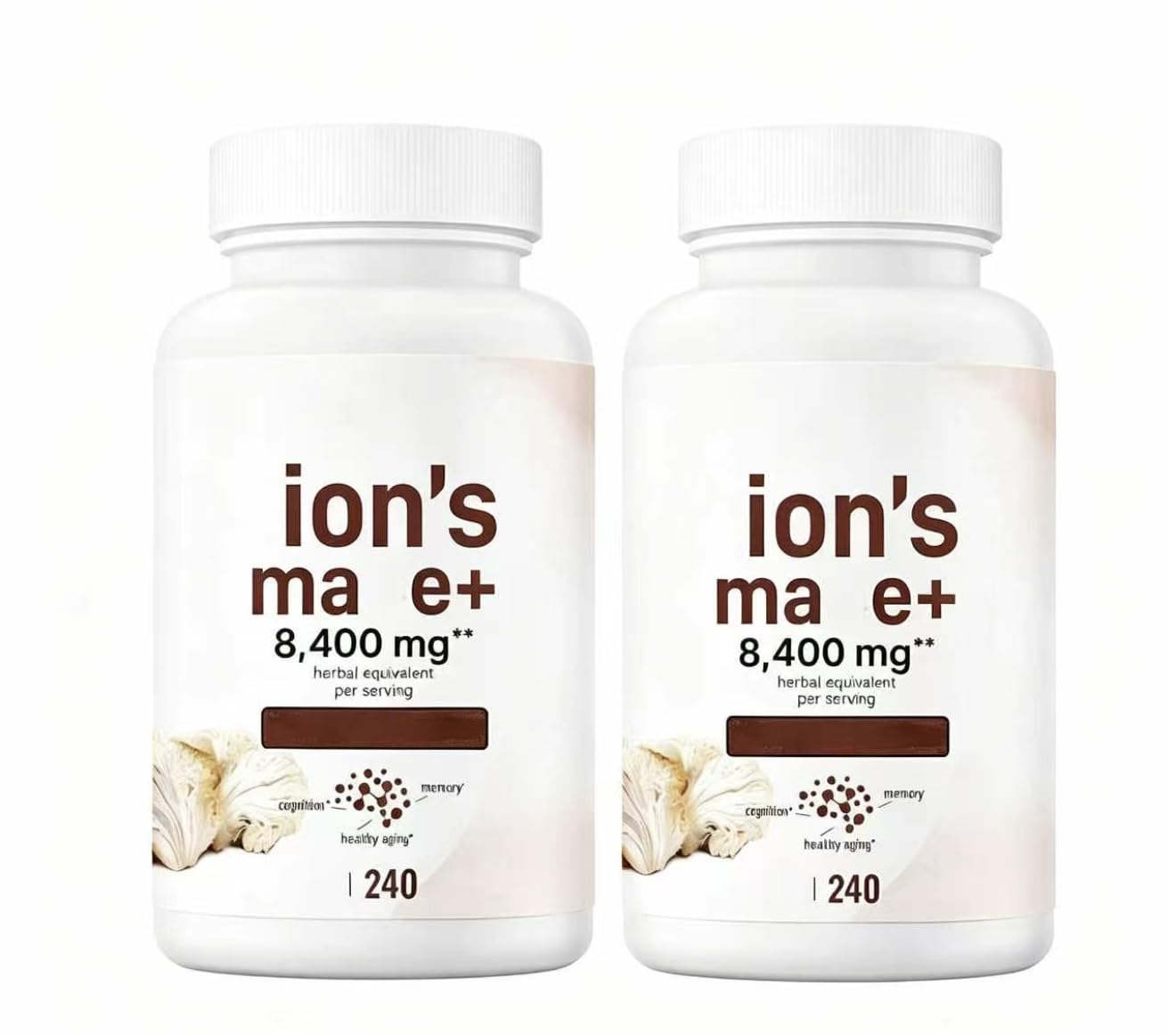 Organiczny grzyb grzywiasty, poprawiający pamięć i jasność umysłu,2PCS