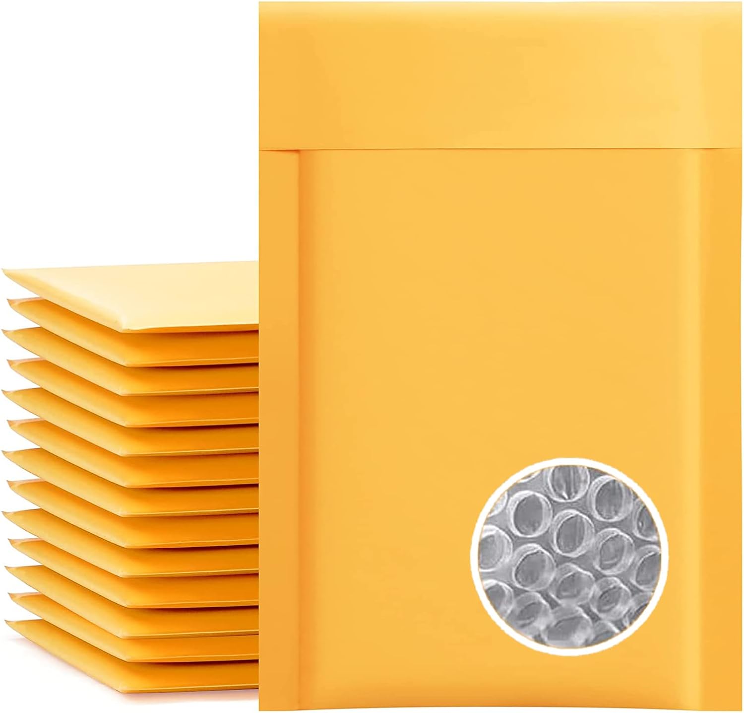 FCLMHD Kraft Bubble Mailers 6x10"100pcs Yellow Padded