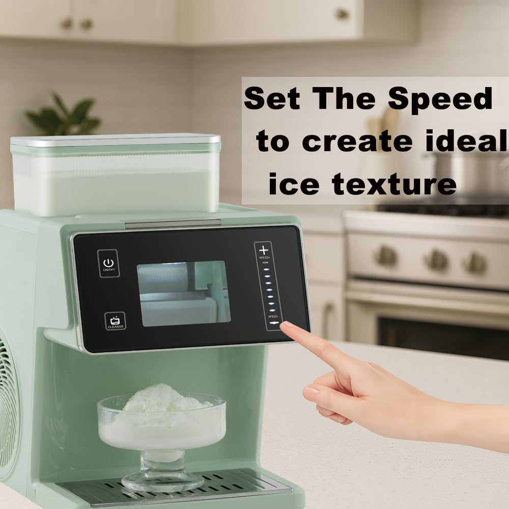 Máquina de hielo afeitado, máquina de hielo, 2 en 1, máquina de cono de nieve, máquina de granizado para el hogar 3