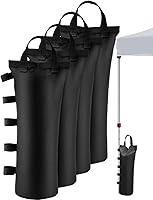 Giftape 120LBS Heavy Duty Canopy Sand Bags 4Pack - Extra Large Weights with 5 Magic Sticks & 2 Nylon Handles for Pop Up Tents Gazebos