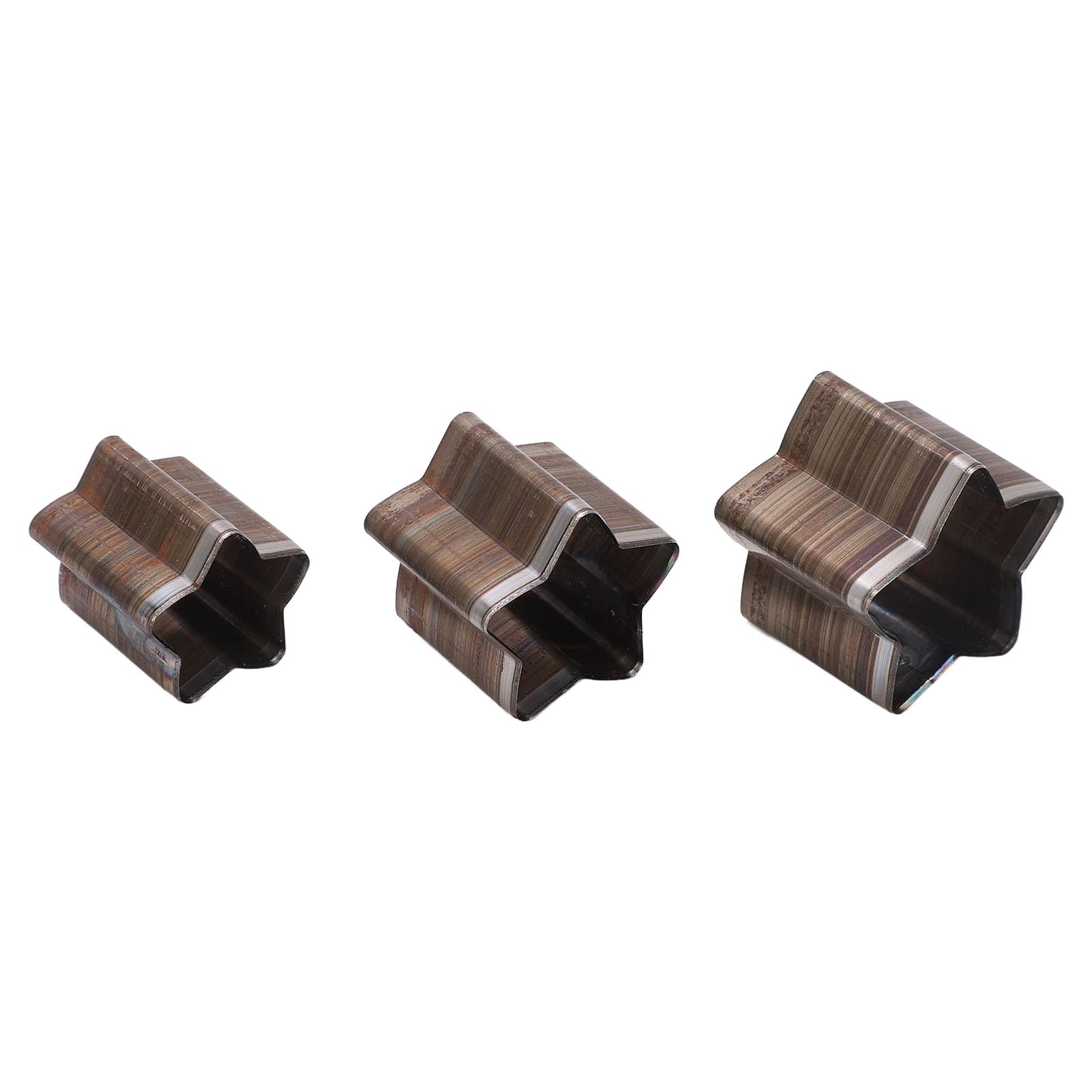 Set di Fustelle per Cuoio 3 Pezzi Set di Fustelle per Cuoio Strumento per Punzonatura Cava 5 Punte a Forma di Stella Kit di Stampi per Punzonatura per Punzonatura in Pelle per