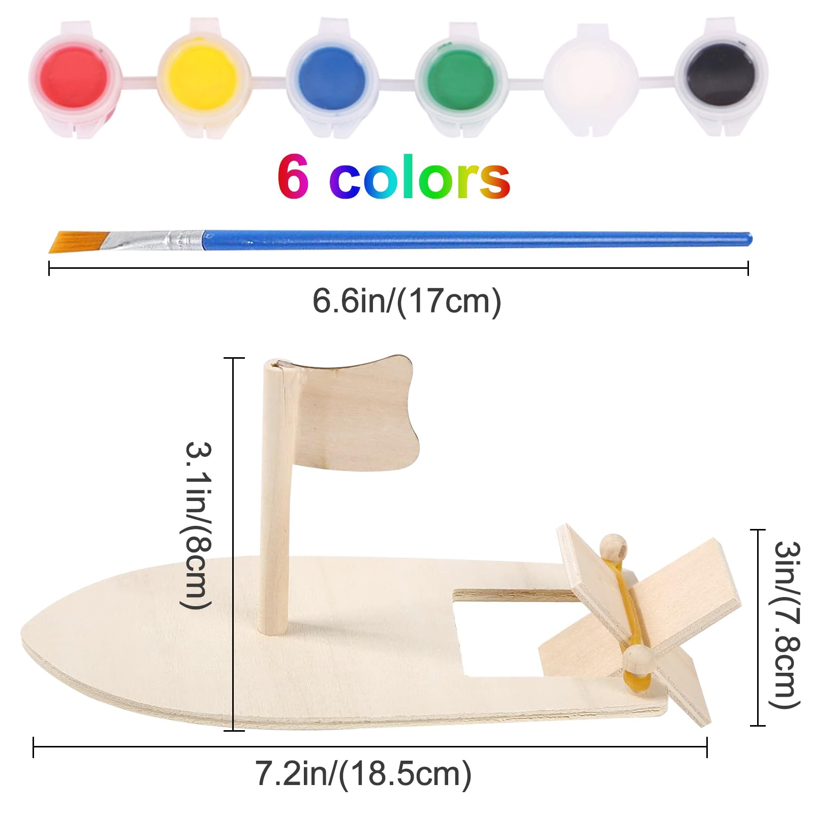 2x DIY Holzboot Bausatz Mit Motor - Kreativ & Lehrreich Für Kinder
