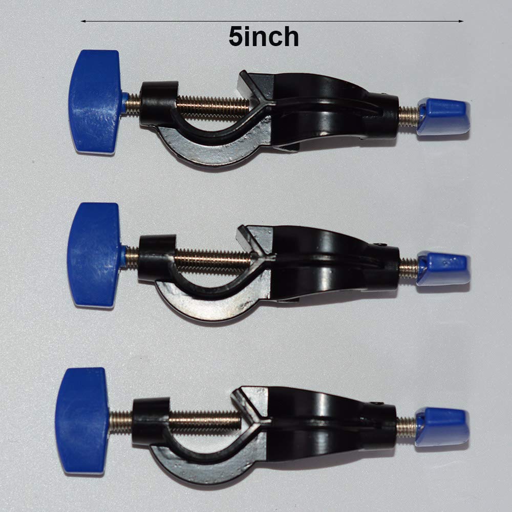 Schwerer Laborständer, 61 cm, Metallware, Ringständer, Industriequalität, Retort-Ständer, Chemielabor, Forschungs-Starter-Set (Eisenguss), 61 cm