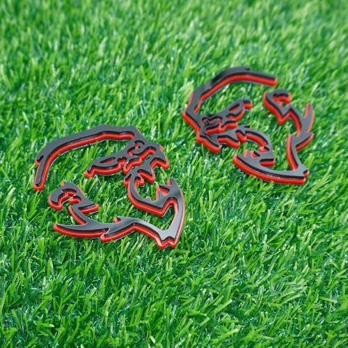 Image of 2Pc Gorilla Emblems 3D Badge Decal Sticker Fit for Universal Car Truck Motorcycles (Redline)