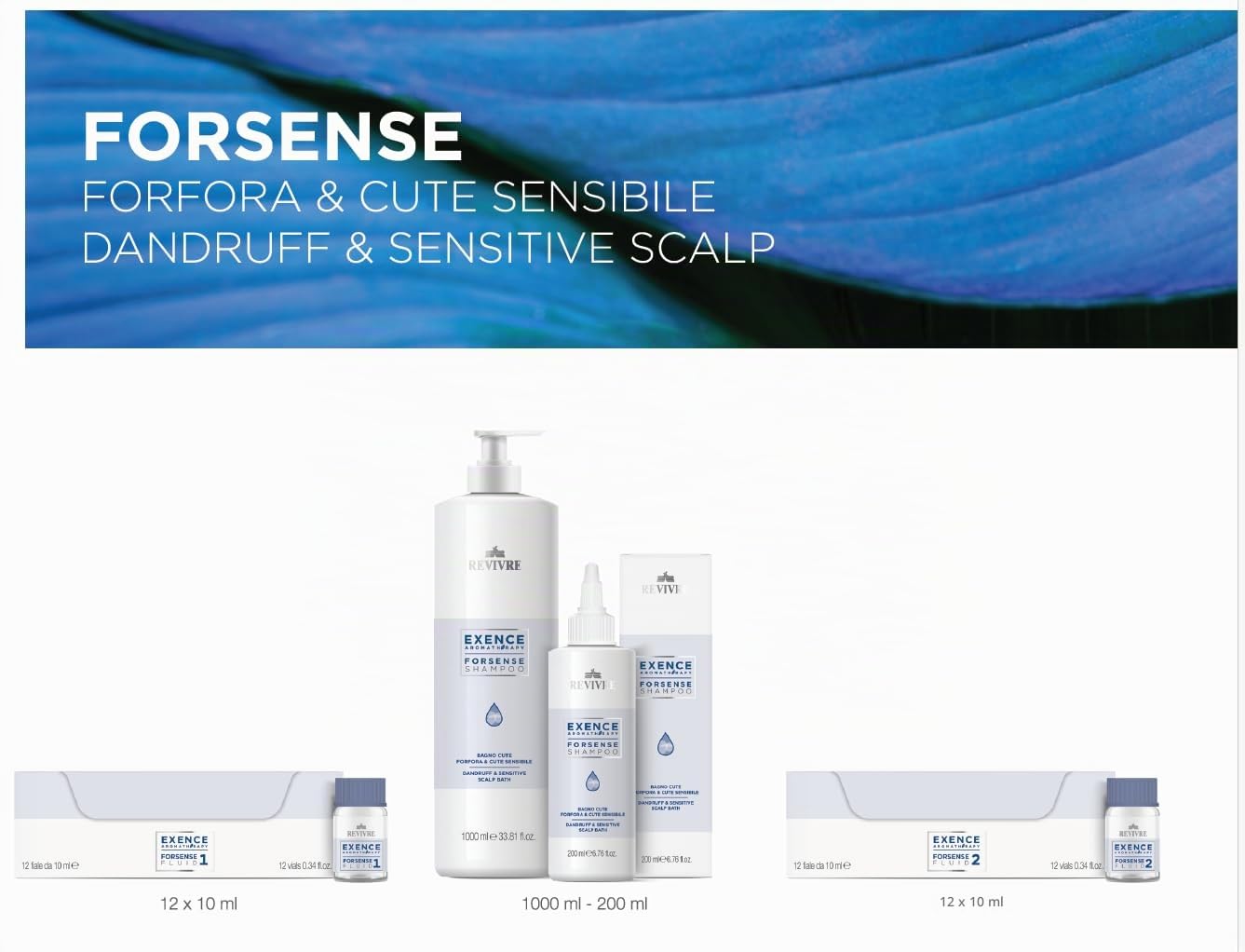 Revivre Exence Forsense Shampoo | Bagno Cute Forfora & Cute Sensibile (1000ml)