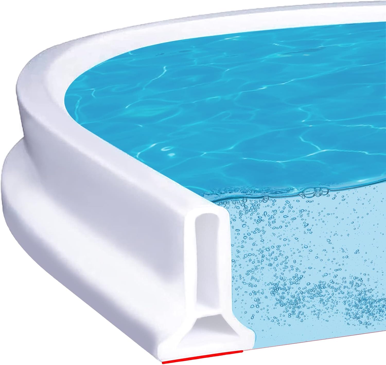 Duschschwelle Weiß 1 Meter - Silikon Wassersperre Für Küche & Bad