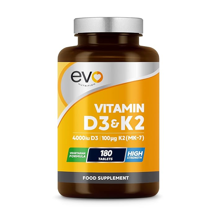 Buy Vitamin D3 4000iu & Vitamin K2 100ug (MK7) 180 Vitamin D3 K2