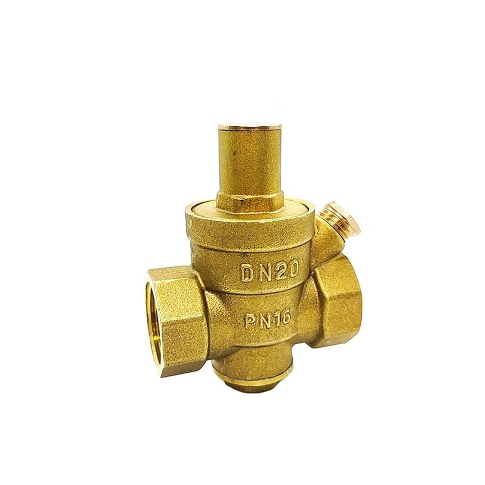 Regulador De Presion Agua Válvula reductora de presión agua latón, regulador DN15/DN20/DN25/DN32, medidor válvula alivio ajustable, 1/2 ", 3/4", 1, 2" para Residencias(2",Valve with Gauge)
