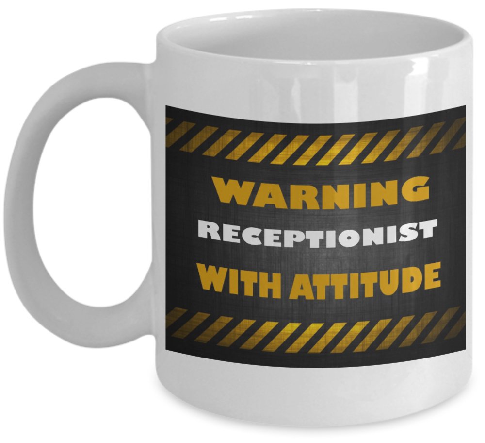 Shaniztoons White Receptionist Novelty Gift Mug