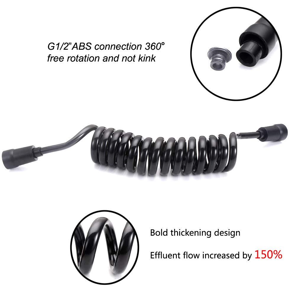 Toilet Bidet Sprayer PU Handheld Spray Hose with 360 Twist - Prevention Design High Pressure Water Saving Bidet — view 6