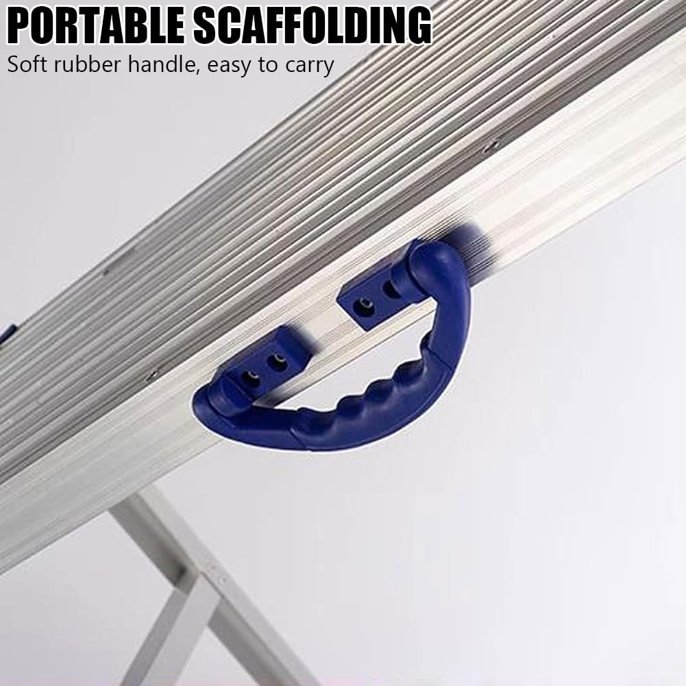 Heavy-Du - Scaletta pieghevole in alluminio leggero, sgabello regolabile per pittura, cartongesso e costruzione, banco da lavoro industriale portatile da 76 cm