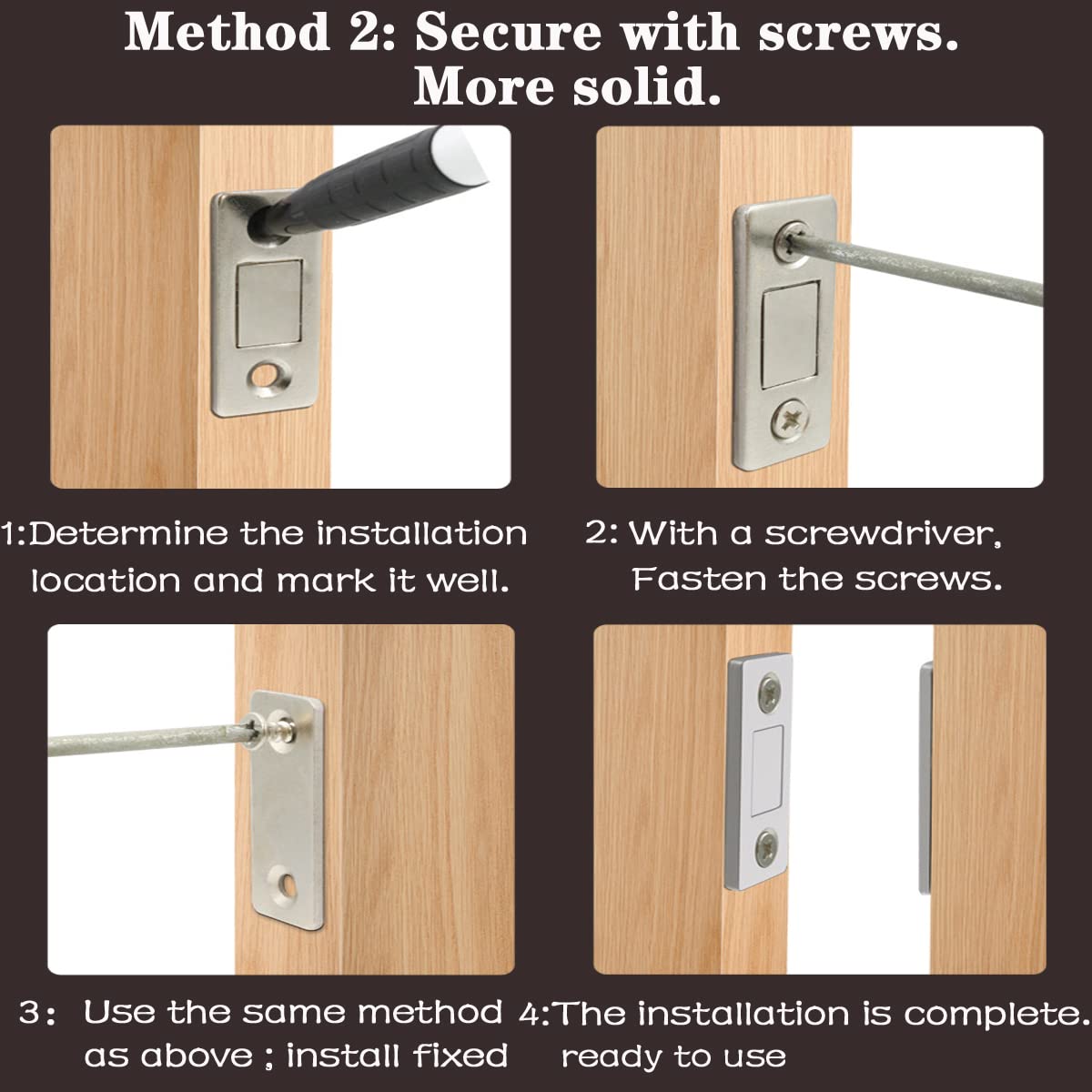 Cierre Automático Puerta Cierre Magnético Ultra Delgado Para Gabinete O  Armario – Cierra Solo, Color Plateado Cerrador Magnético, image size:1200x1200