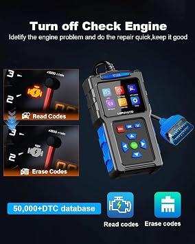 OBD2 Scanner Diagnostic Tool Check Engine Car Code Reader with Reset | Instant DTC Definitions & Reset, Universal 14-Language Support, Wide Vehicle Compatibility