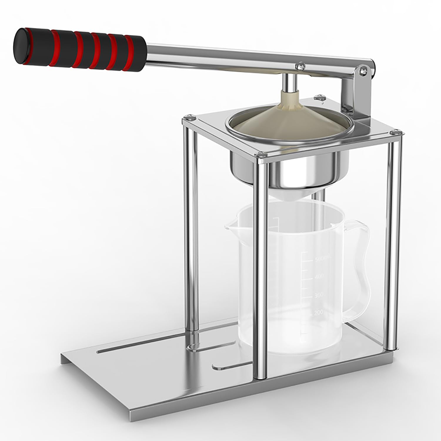 Spremiagrumi Manuale Premium in Acciaio Inox,Spremiagrumi Commerciale a Pressa Manuale con Bicchiere Dosatore,Spremi Frutta Professionale,per Melograno,Limone,Lime e Agrumi,30 Filter Bags
