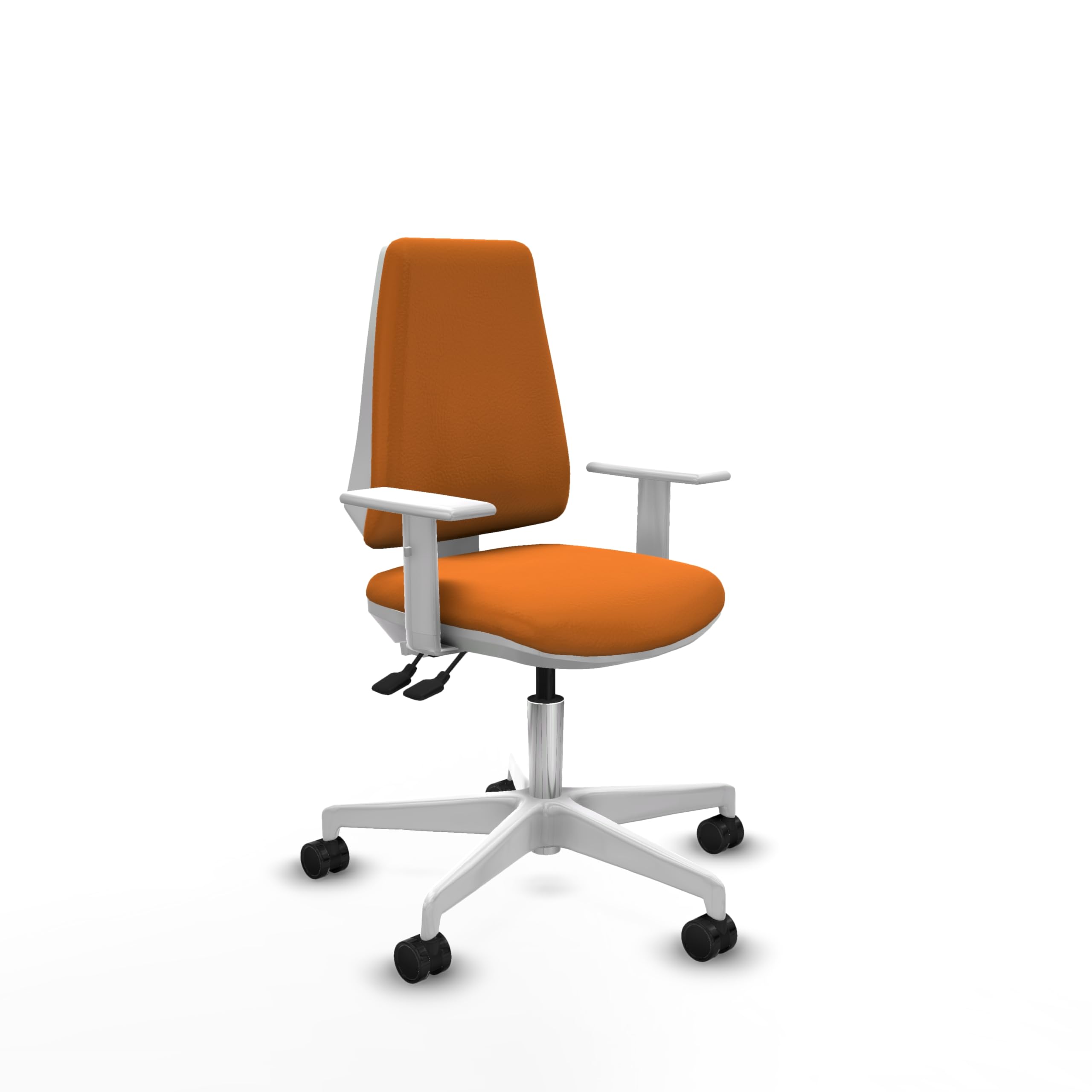 Piqueras y Crespo Elche: La Mejor Silla de Oficina Calidad Precio, Ideal para Escritorio hasta 120kg, con Brazos Blancos y Respaldo Regulable en Altura