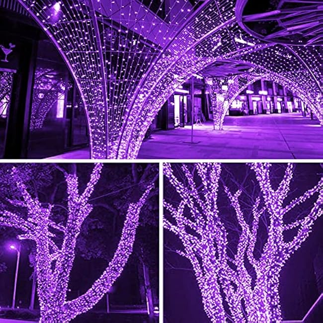 String Lights, 2 Pack Battery Operated String Lights with Remote Timer Waterproof 8 Modes String Lights for Bedroom,Garden,Party,Xmas Tree Indoor Outdoor Decorations (Purple, 36)