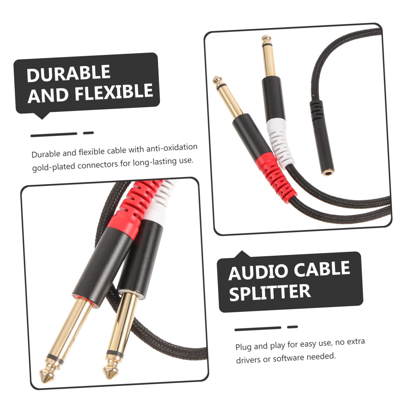 OSALADI 5stücke Audio Adapter Dualer Klinkenstecker Splitter Für Stereo Und Mono-anwendungen Für Kopfhörer Lautsprecher Und Instrumente