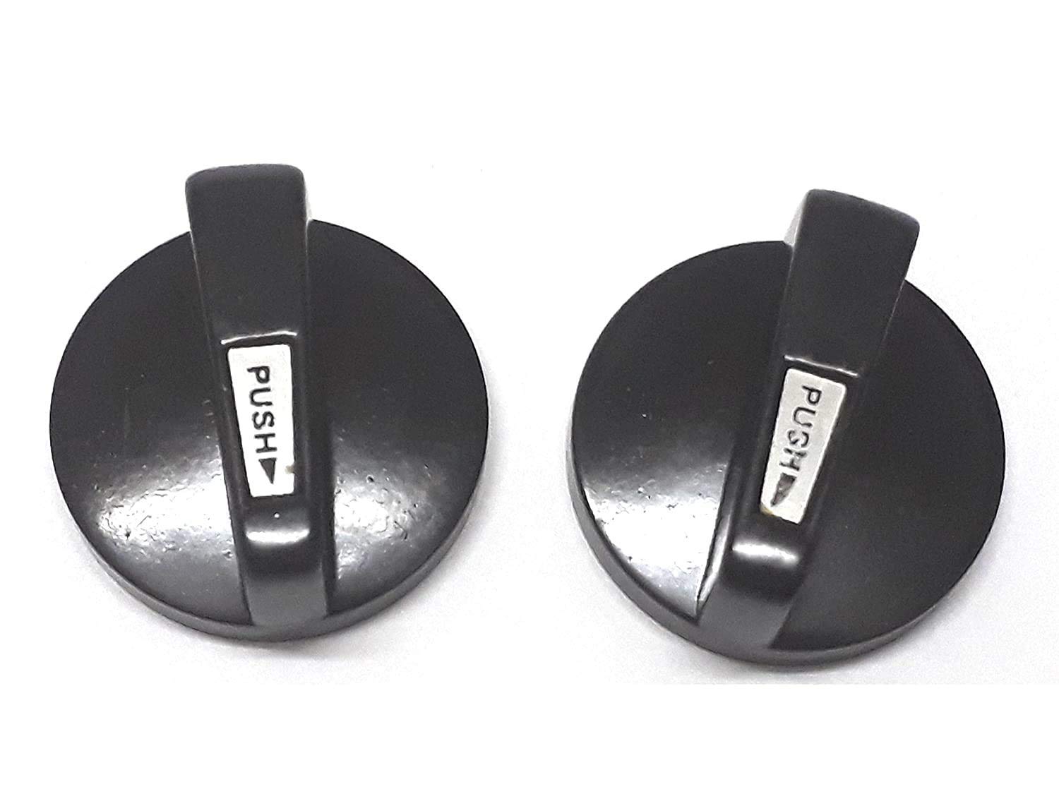 Aapkidukan Plastic Soft Grippy Handpicked Gas Stove Knobs (Black) - Pack of 2