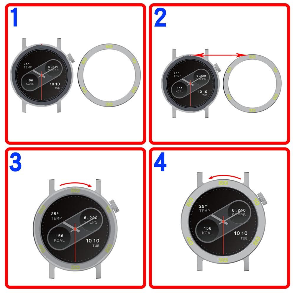 Amazon.co.jp: ウォッチベゼルfor CMF Watch Pro2 メタルベゼル + 強化