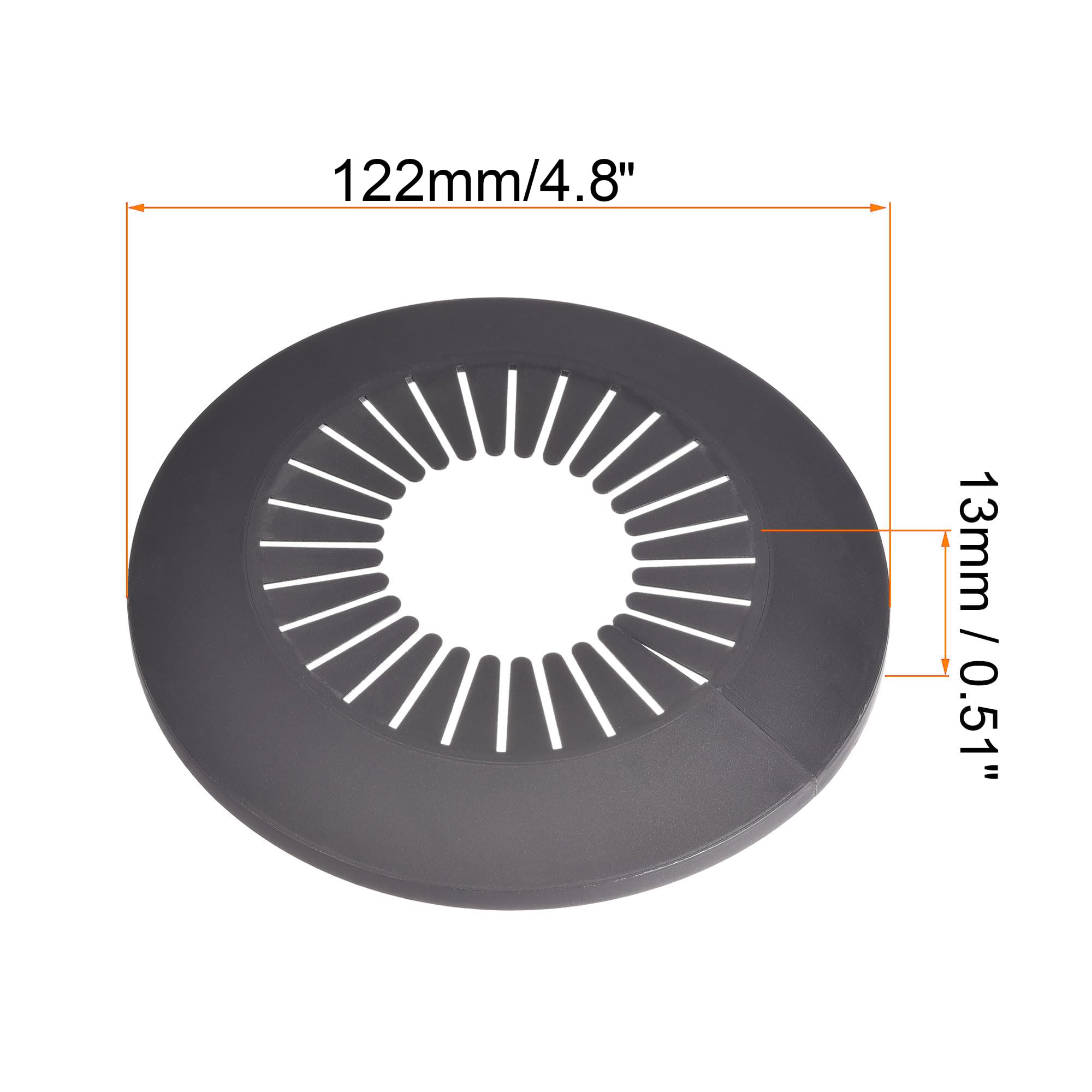 TOP-VIGOR 8pcs 60mm-74mm Pipe Cover Decoration, PP Plastic Escutcheon Pipe Collar for Water Pipe Drain Line - Image 2