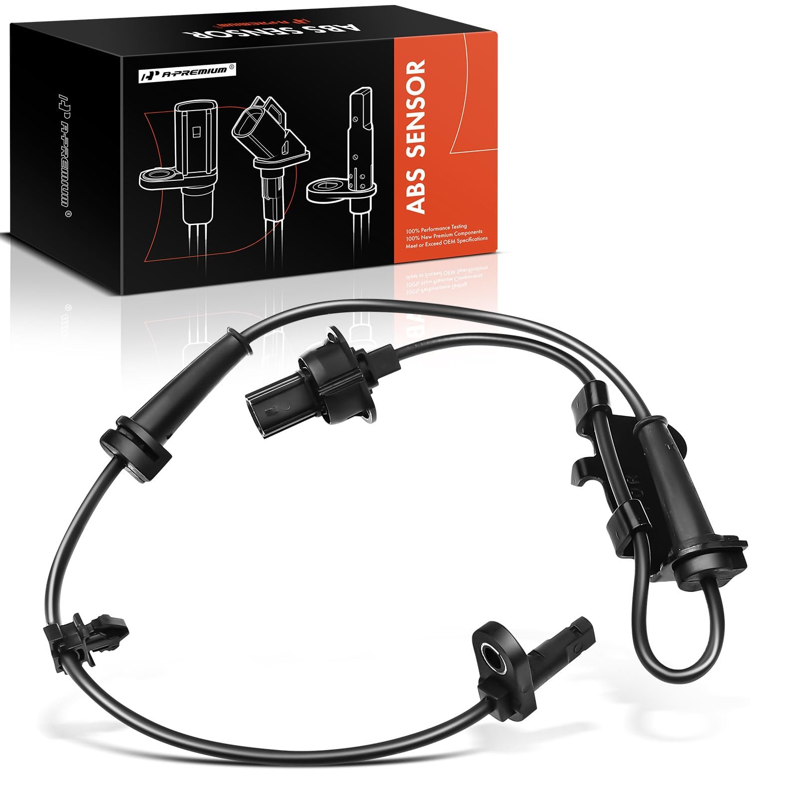 A-Premium Front Right ABS Wheel Speed Sensor - Compatible with Honda Models - CR-Z 2011-2015, Fit 2009-2013, Insight 2010-2014, Hatchback - Front Passenger Side, Replaces 57450-TF0-003, 57450TF0003