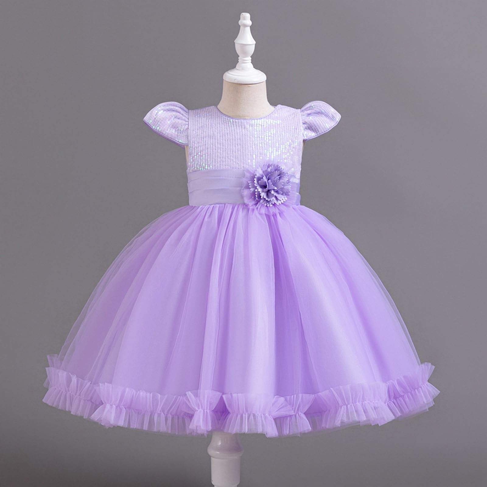 Générique Jupe en Tulle Fille Robe Lumineuse Enfants Tutu Ballet Rose Noir Rouge Costume Enfant Carnaval Vintage Années 50 Déguisement De Fête pour Les Filles 2-8 Ans