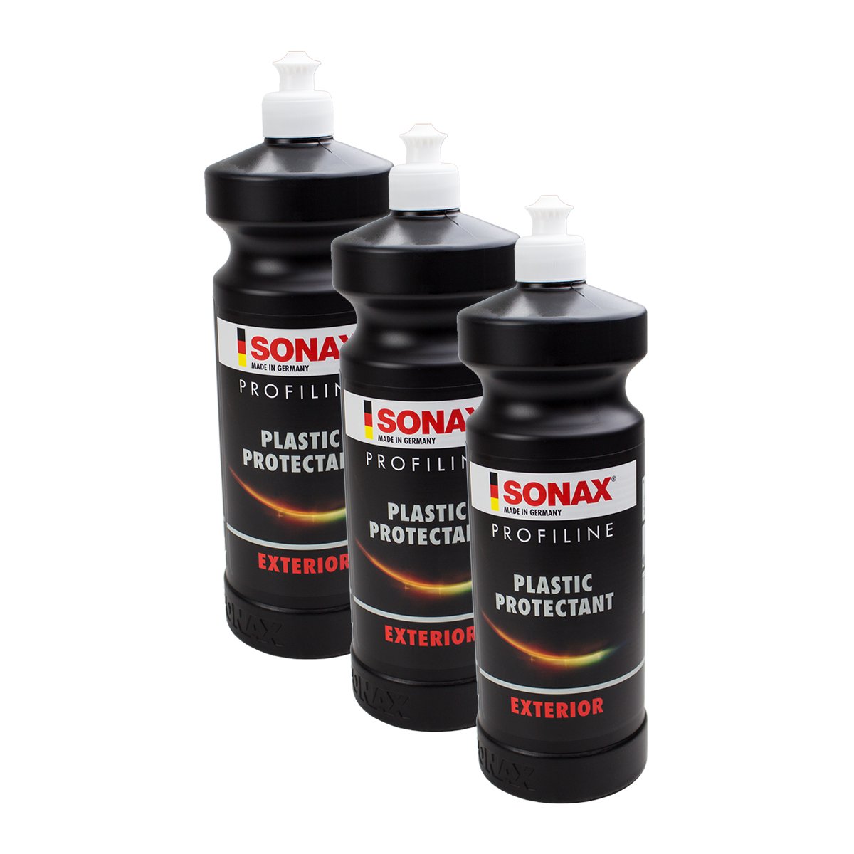SONAX 3 x 02103000 ProfiLine Plastic Protectant Exterior Plastique Entretien 1L