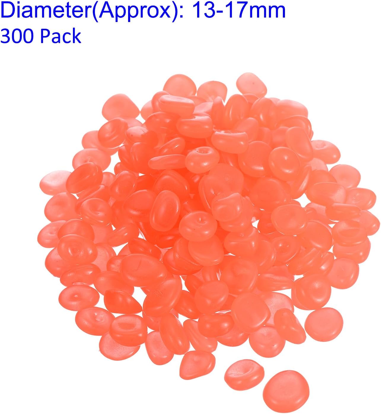 YOKIVE 100 Pcs Glow in The Dark Rocks, Glowing Stones Luminous Decorative Pebbles, Great for Garden, Yard, Pool, Fish Tank, Walkways (Orange, 13-17-mm)