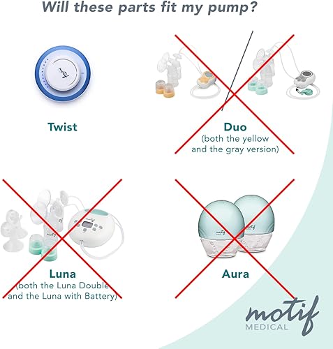 Miniatura 4 de Motif Medical, Protectores de pecho Twist Lactation, compatibles con extractor de leche Motif Twist, maternidad, accesorios de extracción de senos,