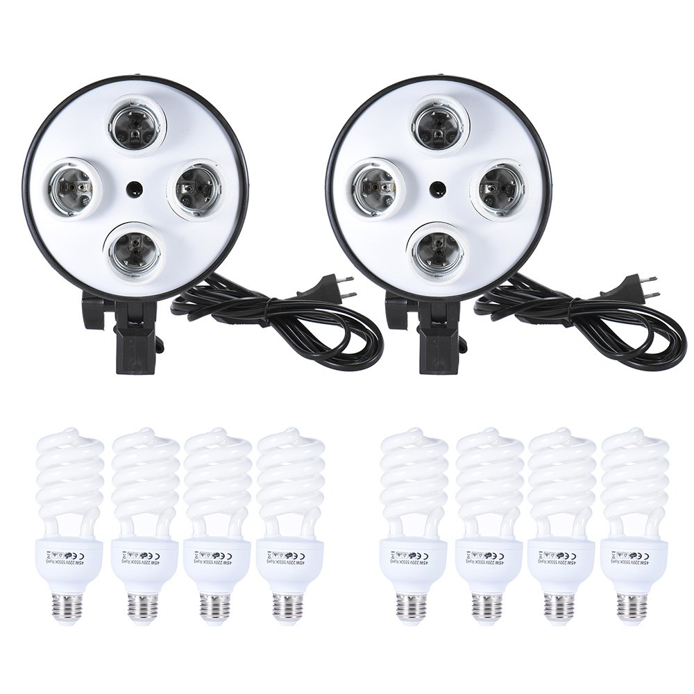 Andoer zestaw do fotografii studyjnej, oświetlenie, tło (12 x 45 W lampa + 3 x oprawka 4-w-1 + 3 x softbox + 3 x statyw na oświetlenie + 1 x torba), zestaw 3, zestaw 5