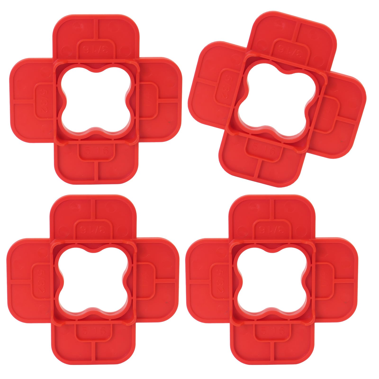 Woedpez Red Professional Deck Board Spacing Set Includes 4 Spacers For Consistent Gaps Control During Installation Deck Board Spacer Tool