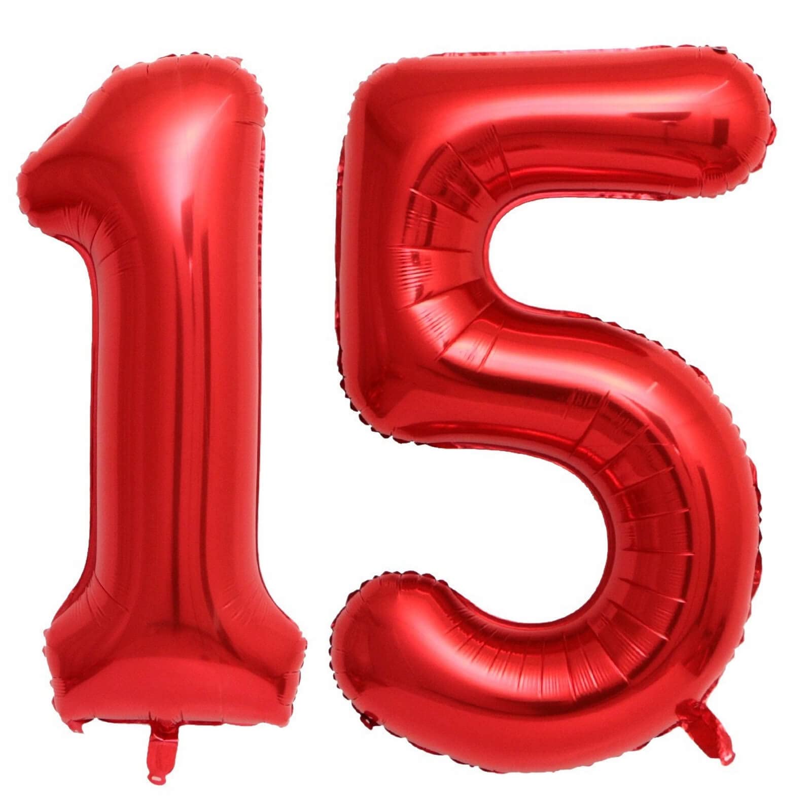 40 Inch Red 15 Number Balloons Giant 15 or 51 Balloons Red Birthday 15 Balloons 15th Birthday Anniversary Party Decorations Supplies