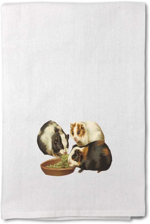 Style In Print Custom Decor Flour Kitchen Towels Guinea Pigs Pets Animals Vintage Vintage Cleaning Supplies Dish Towels Personalized Text Here