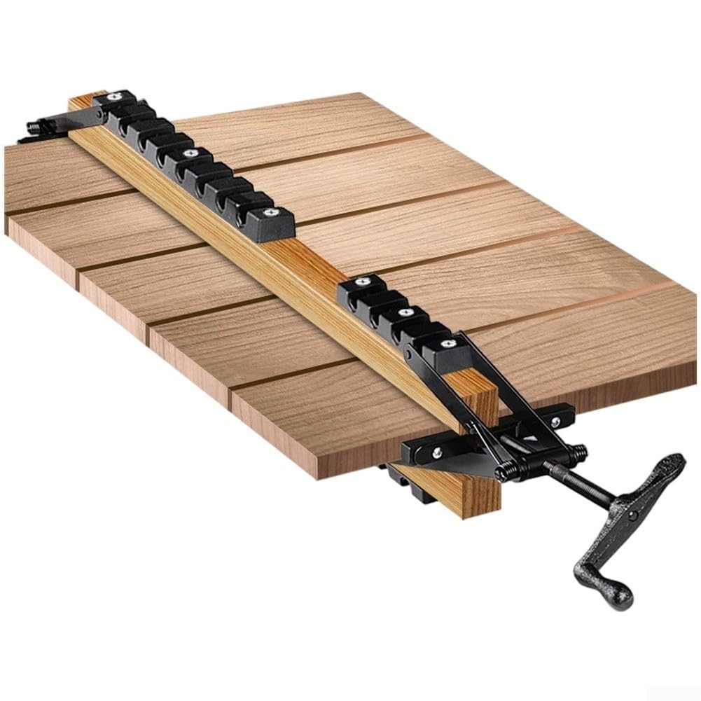Abrazadera de presión de 4 vías, herramienta de pegado de paneles de carpintería, abrazaderas de madera de ancho ajustable de hasta 6 pulgadas, prensa de panel antideformación para mesas, plantilla de