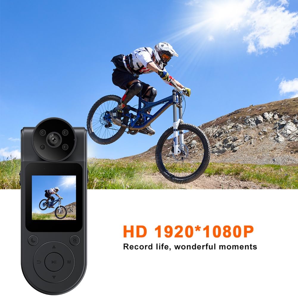 Mini Caméra HD 1080P Bodycam 180° Réglable Sports DV Caméra Extérieure Enregistreur des Forces de L'Ordre Caméra de Vision Nocturne